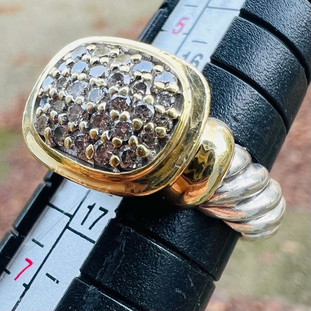 ❤️ David Yurman Noblesse Ring with Diamonds Sz 6 - Picture 3 of 12